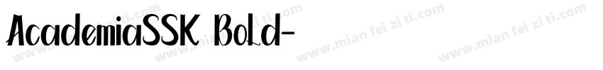 AcademiaSSK Bold字体转换